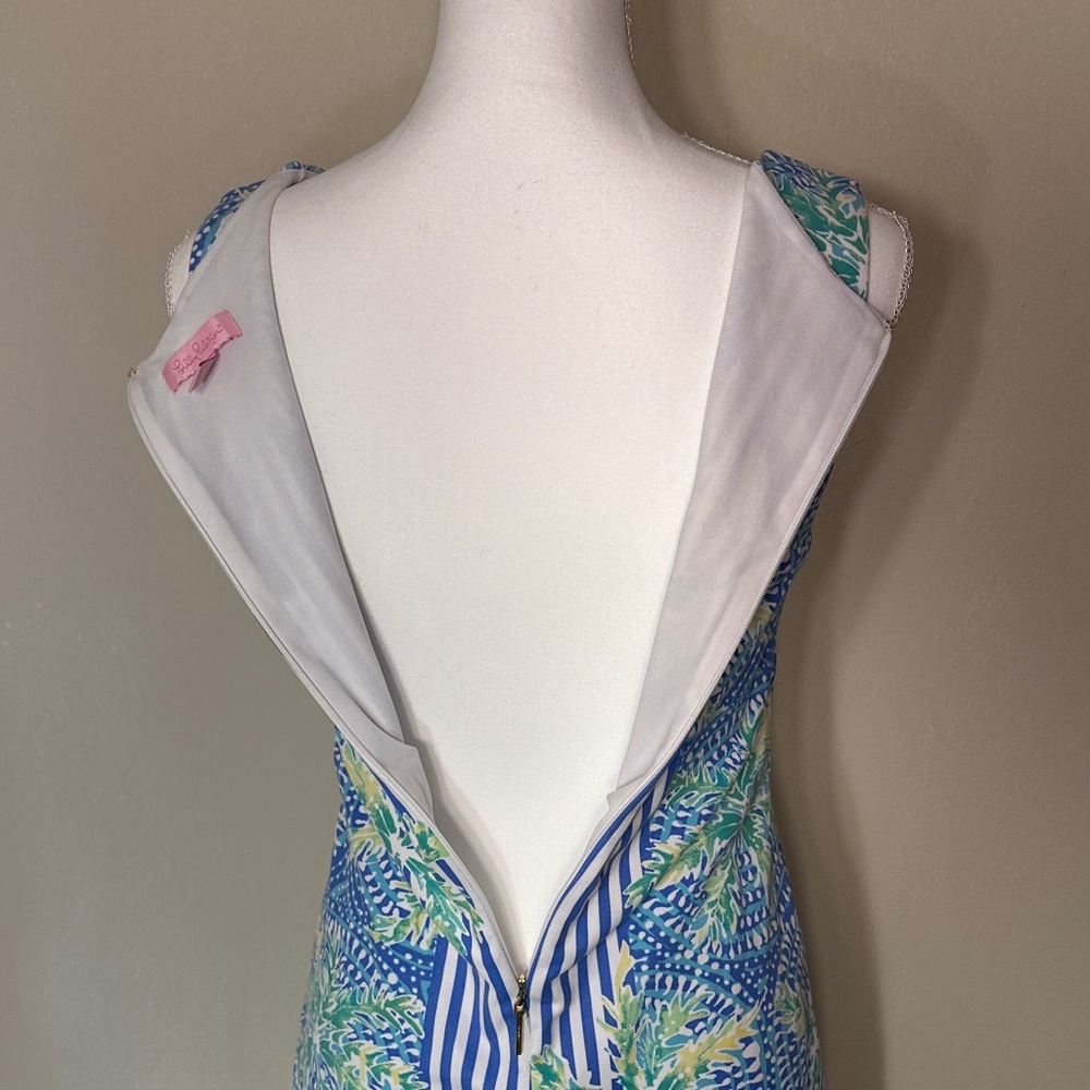 Lilly Pulitzer Blue and Green Midi Dress - Picture 9 of 11